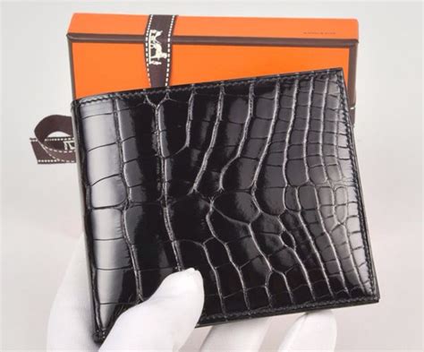 hermes mens alligator wallet|Hermes black crocodile bag.